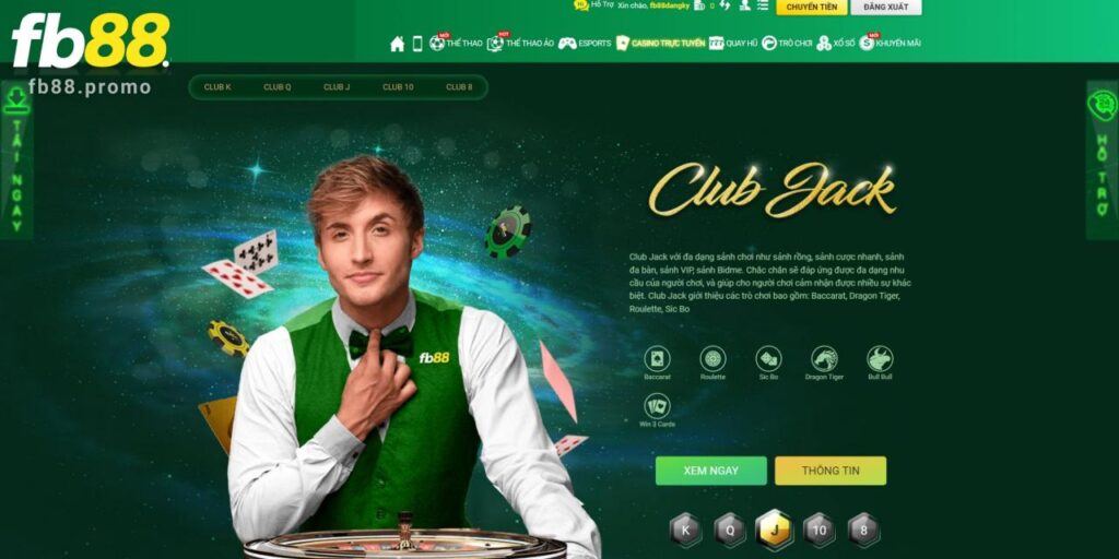 Club Ten - Sòng Bạc Hiện Đại, Nhận Thưởng Cực Đã Của FB88 1 Hiểu khái quát về sảnh casino Club Ten Fb88