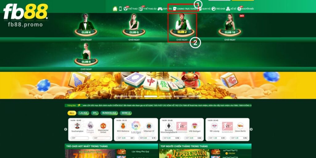 Club Ten - Sòng Bạc Hiện Đại, Nhận Thưởng Cực Đã Của FB88 3 Hướng dẫn truy cập sảnh Club Ten tại nhà cái Fb88