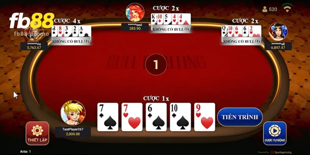 Bull Bull Trực Tuyến Tại Trò Chơi FB88 Độc Đáo Và Mới Mẻ 2 Nắm chắc luật chơi Bull Bull tại nhà cái Fb88