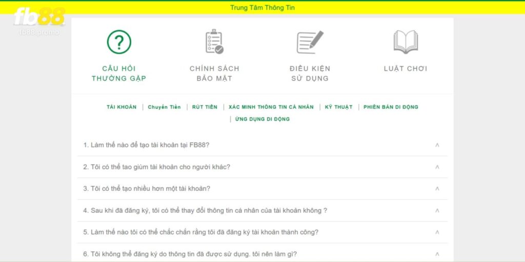 Trả lời các câu hỏi thường gặp của game thủ tại nhà cái Fb88