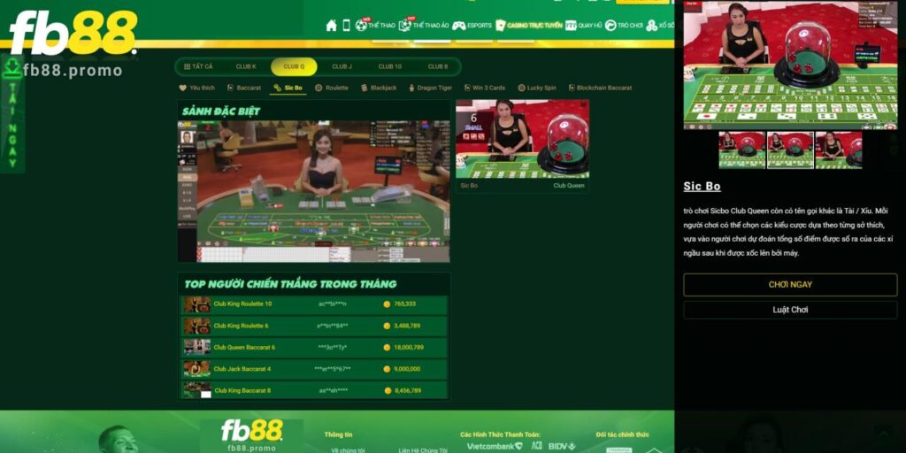 Trải nghiệm trò chơi Tài Xỉu Fb88