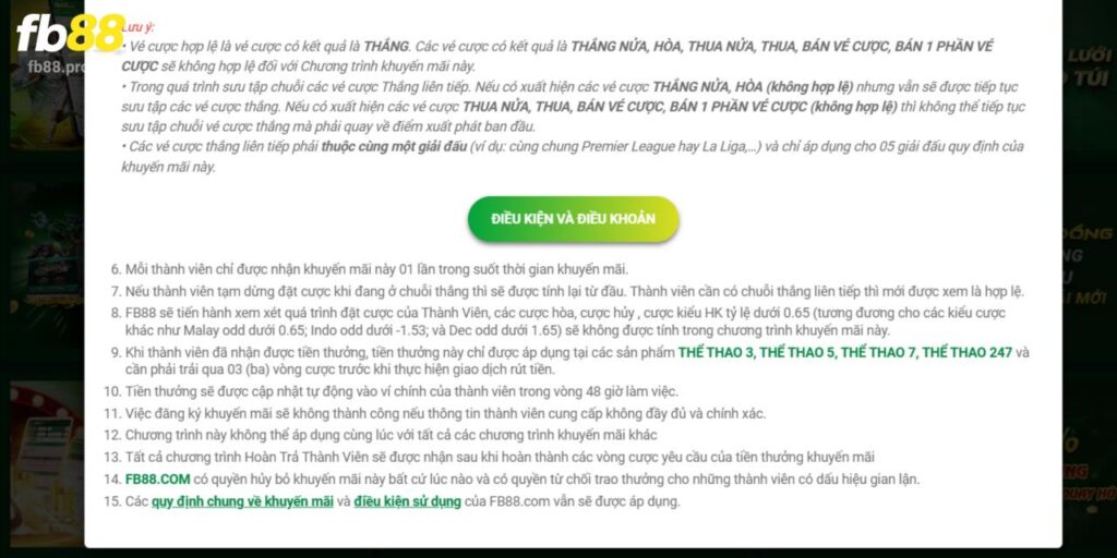 Cơn Lốc Khuyến Mãi Cực Khủng Dành Cho Hội Viên Tại FB88 3 Tuân thủ quy định của trang cược Fb88 để tận hưởng tối đa các ưu đãi